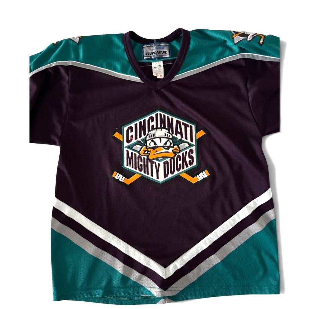 Vintage Cincinnati Mighty Ducks Bauer Authentic AHL Jersey Adult M Pristine